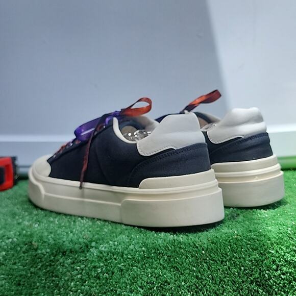 H&M X GOOD NEWS ALLDAY SNEAKERS GALAXY SHOELACES WOMEN'S SIZE 9 LIKE NEW - Picture 7 of 16